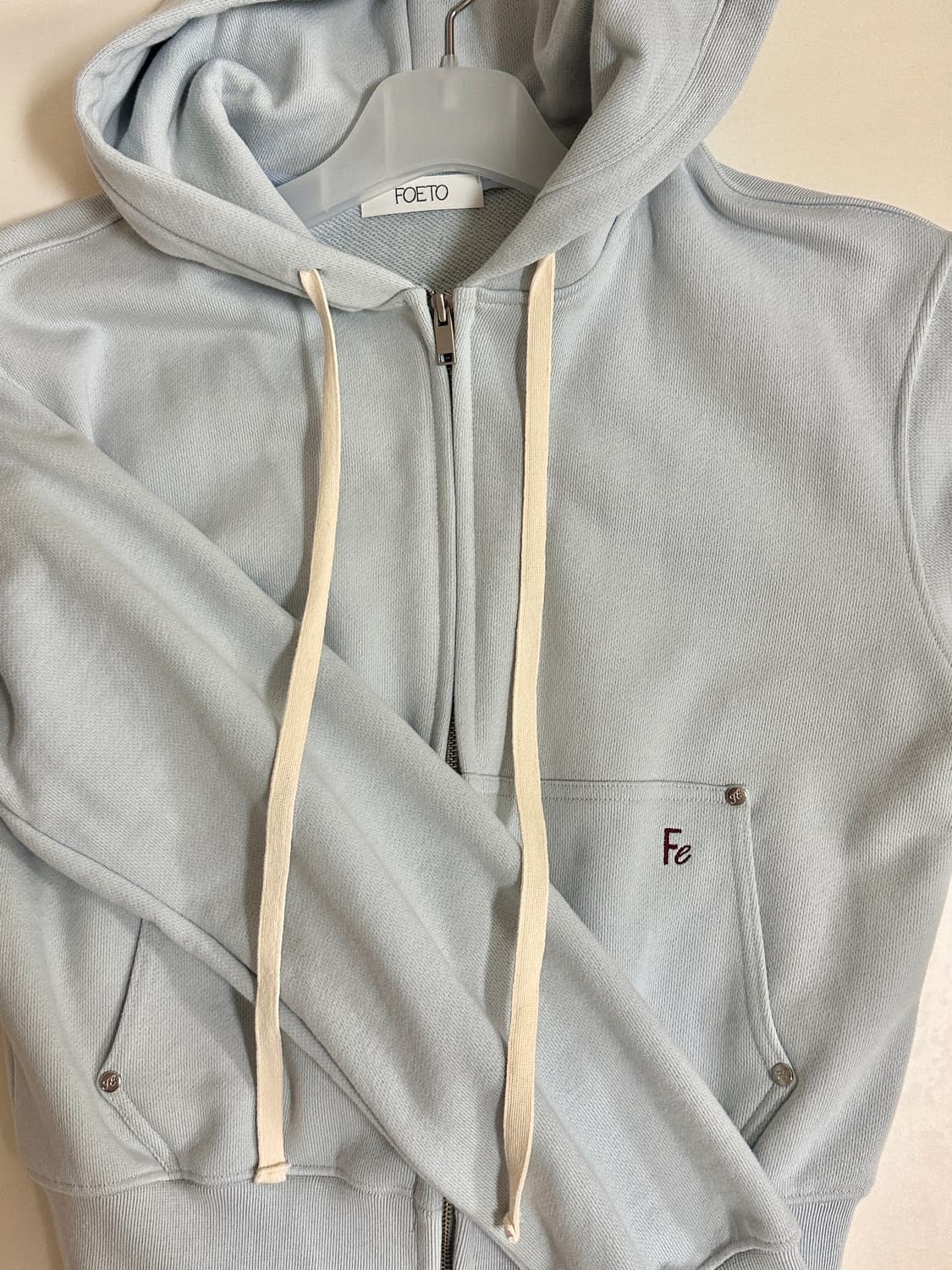 포에토 후드집업 Charger logo hoody (baby blue) 상품이미지2