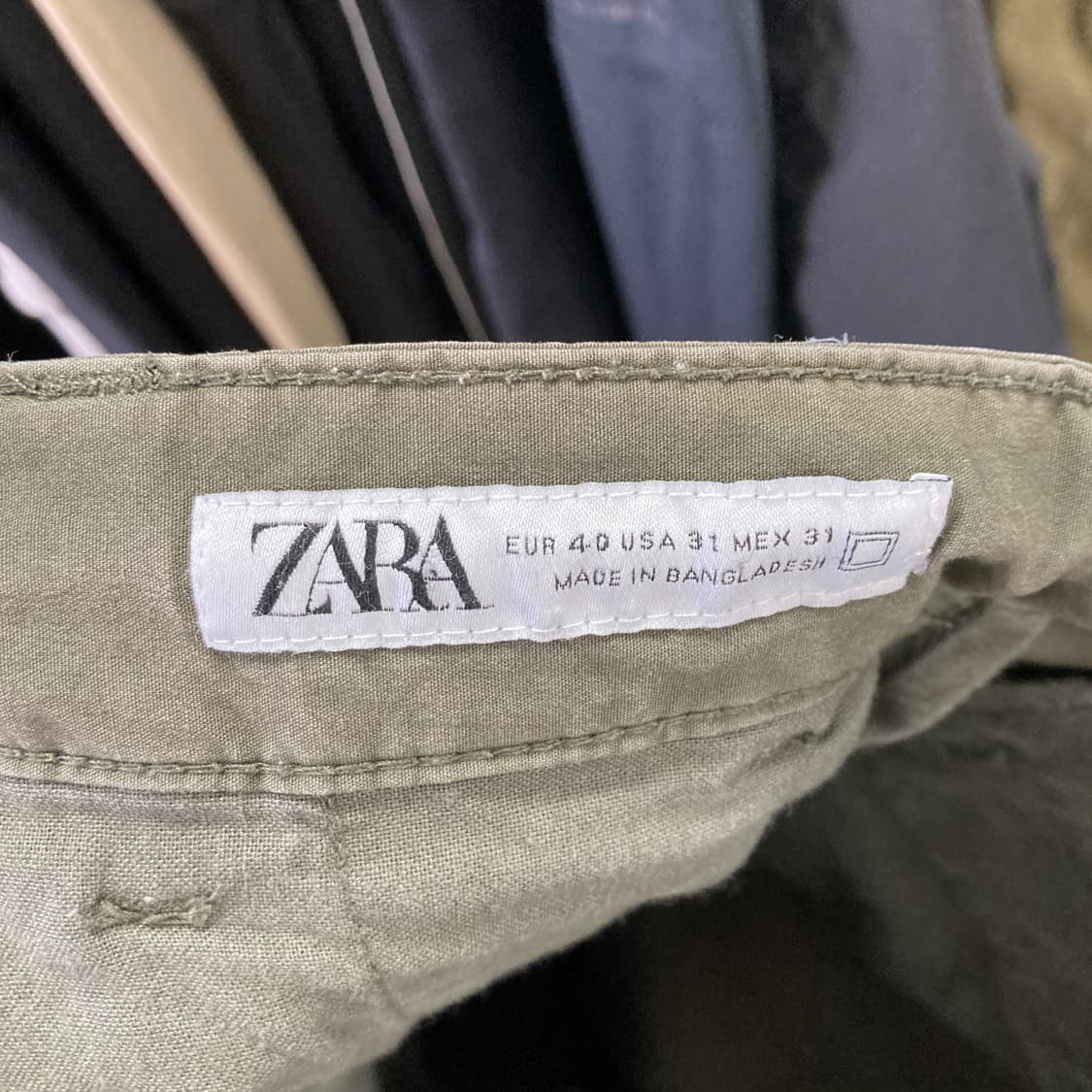 자라 남성캐쥬얼면바지 카키 31 영구제 중고장터  상품이미지4