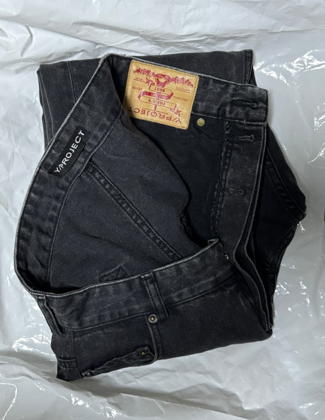 Y/Project 비대칭 웨이스트 데님 흑청 상품이미지1