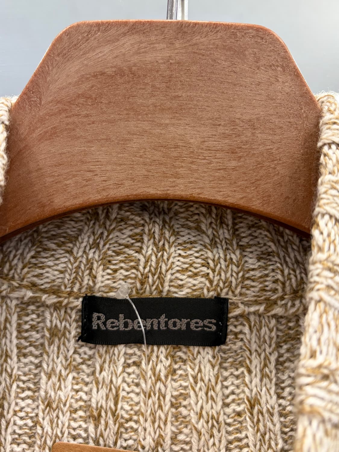 Vtg 빈티지 리브드 니트 집업 상품이미지6