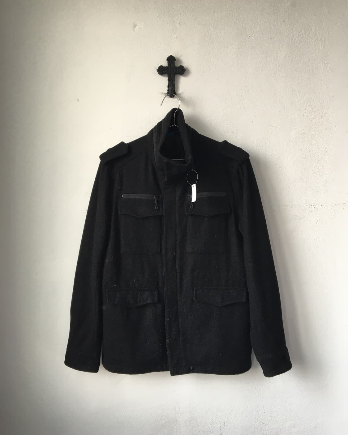 Multi pocket woolen high neck jacket 상품이미지2