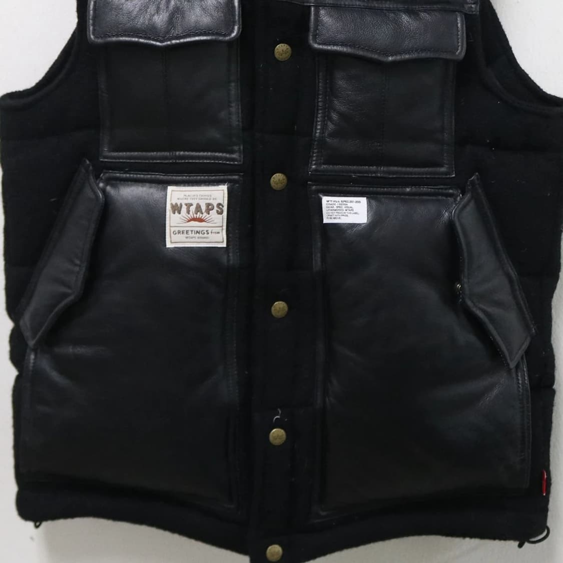 WTAPS 08A/W  가죽 울 혼방 다운 베스트  61692 상품이미지5