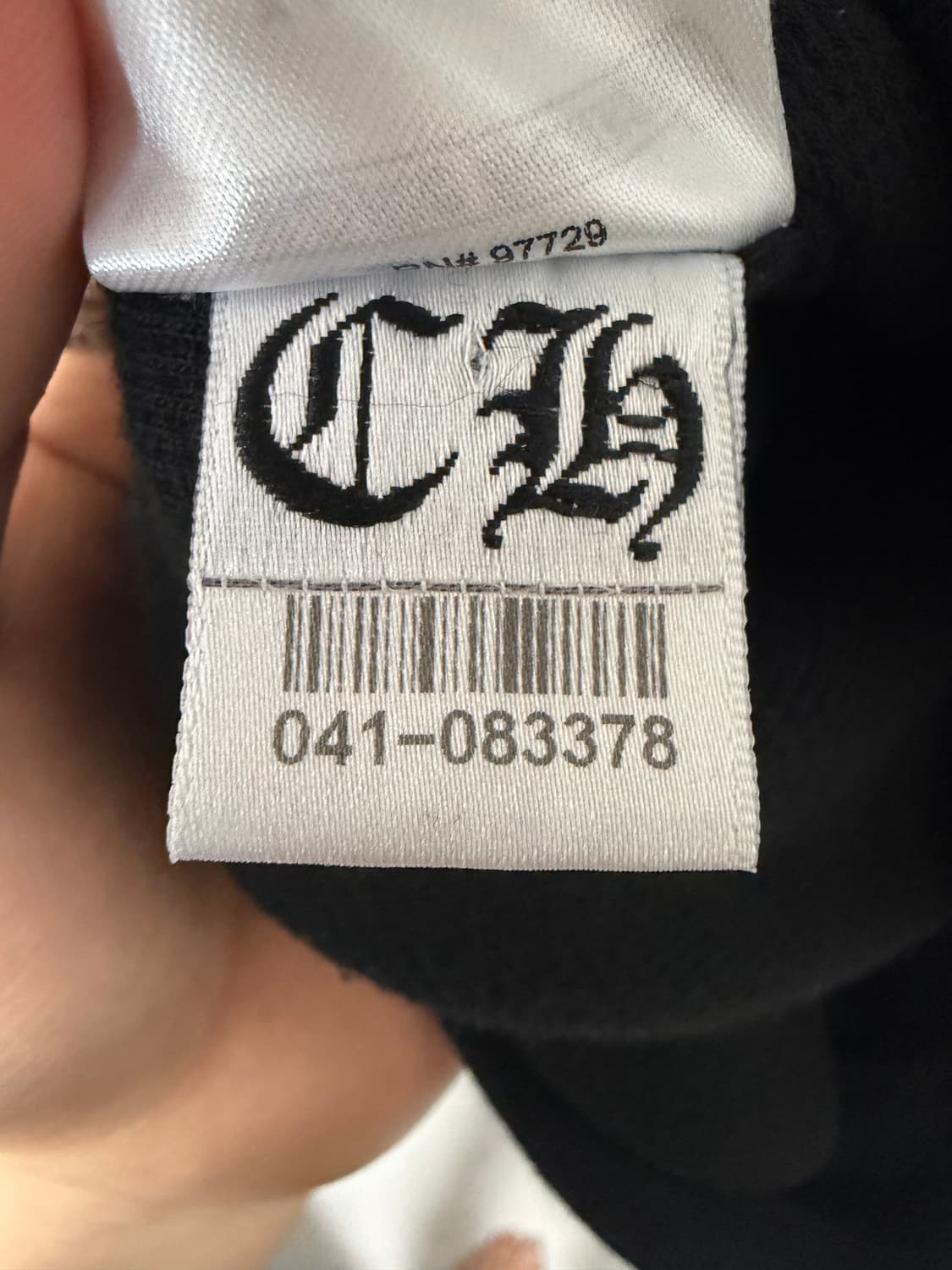 크롬하츠 버티컬 로고 헤비웨이트 후드집업 블루블랙 상품이미지4