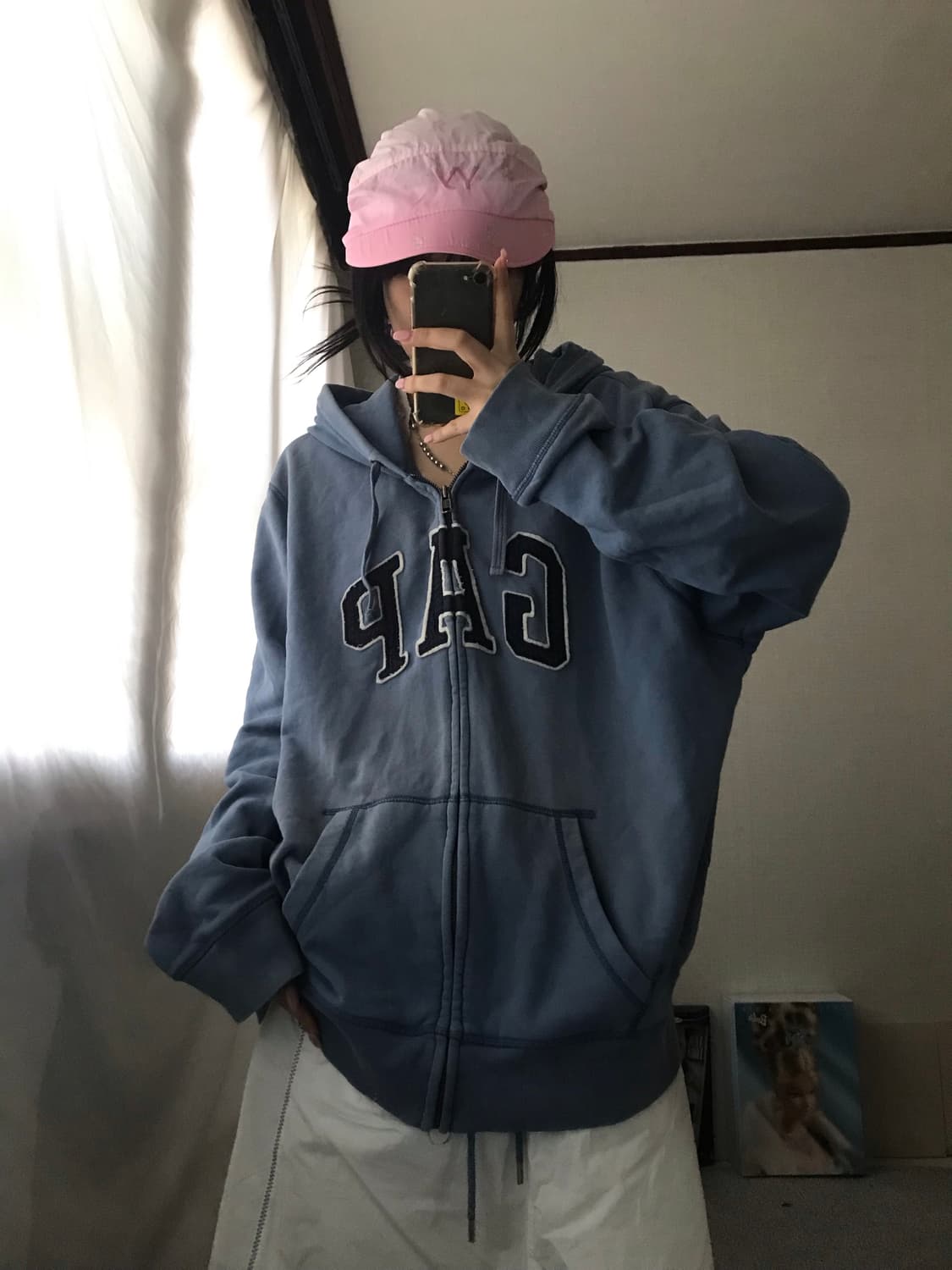 갭 뮤트블루 후드집업 상품이미지3