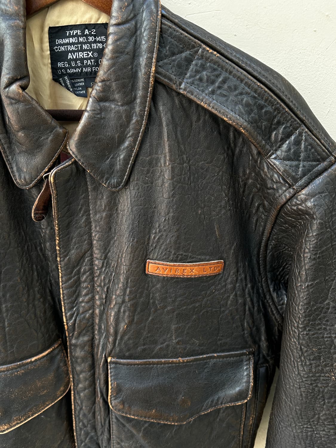 Avirex A-2 레더 플라이트 자켓 상품이미지2