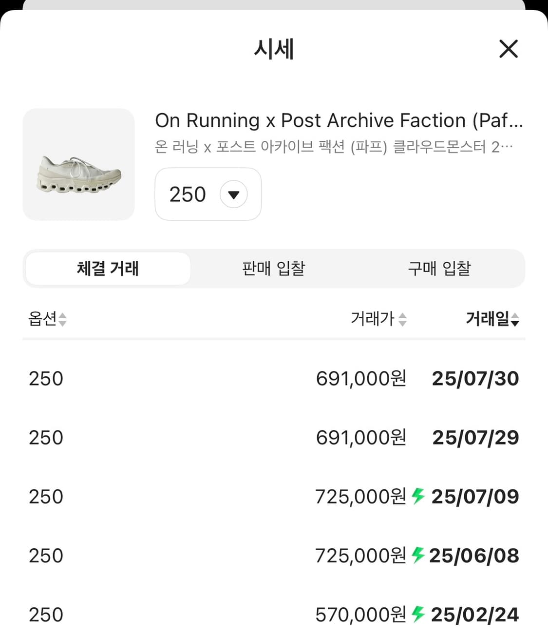파프 온 클라우드몬스터 2 문더스트 250 상품이미지9