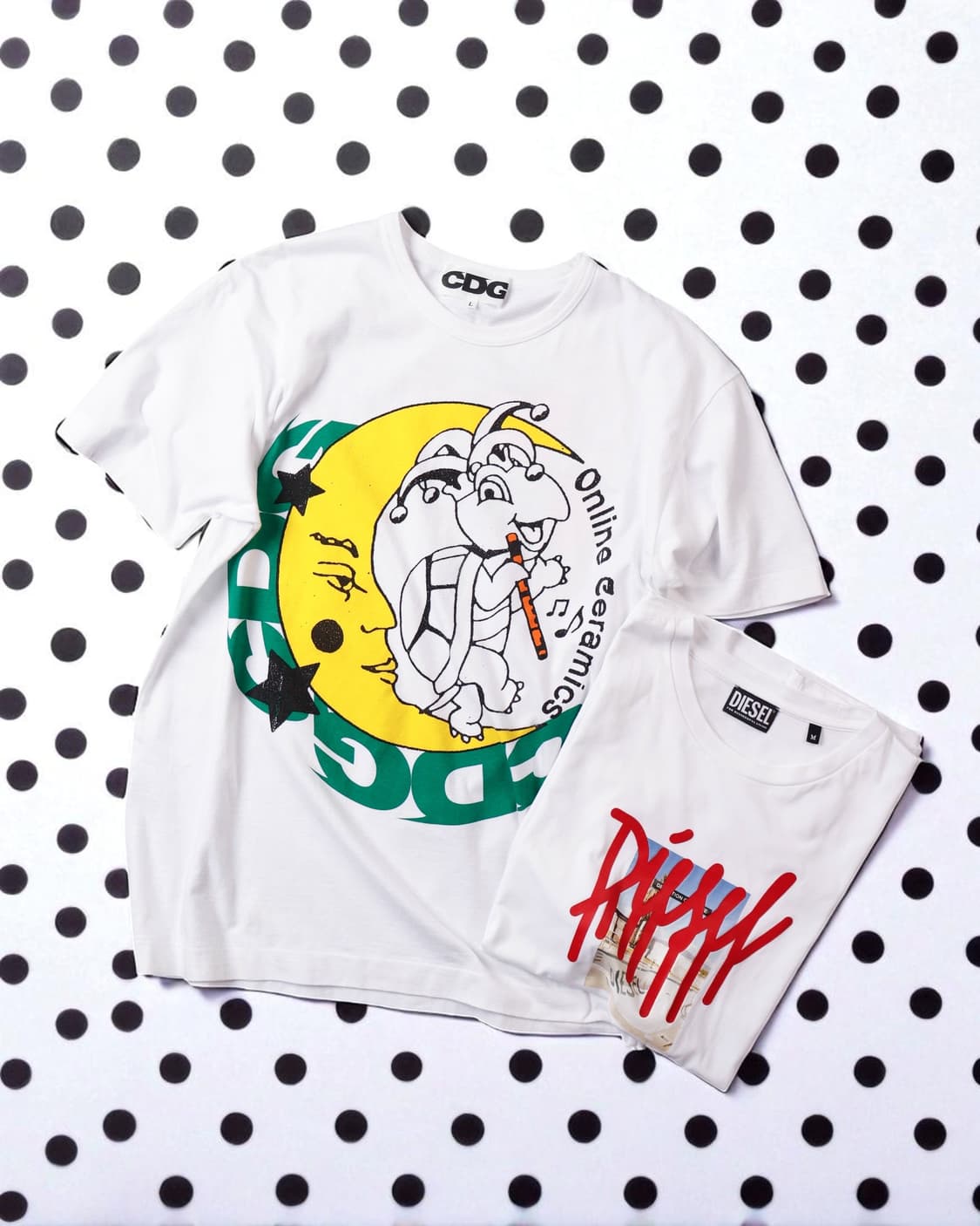 [Online Ceramics x CDG] 문 터틀 프린팅 티셔츠  상품이미지7