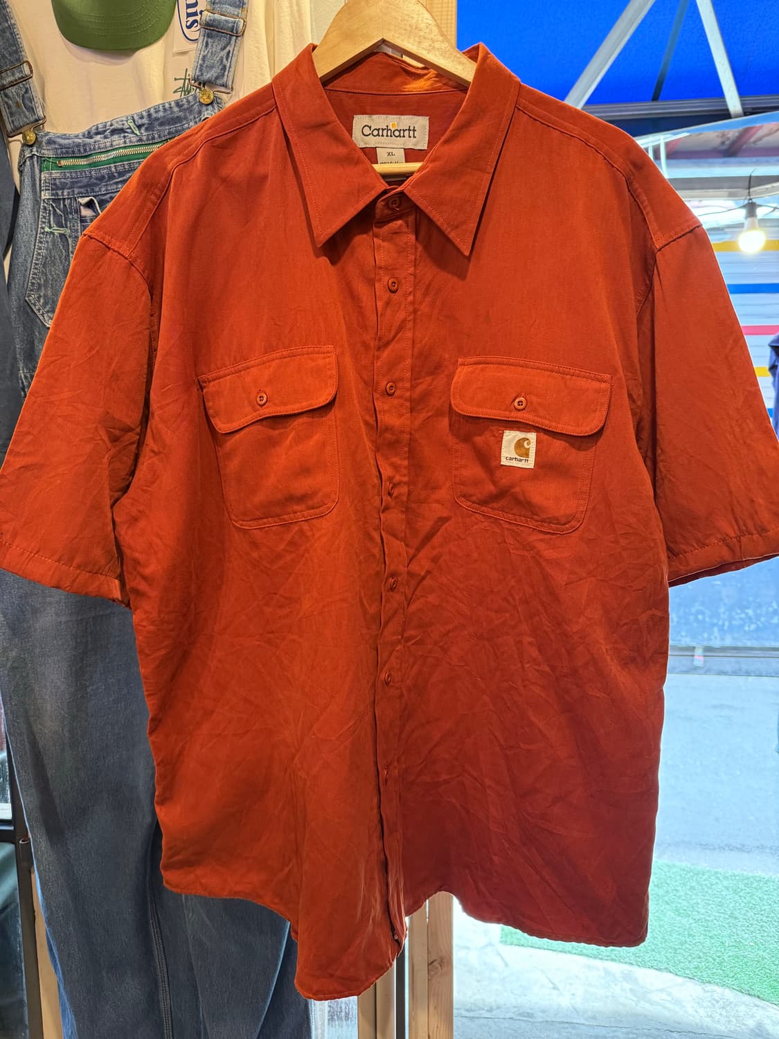 칼하트 오렌지 반팔셔츠 상품이미지1