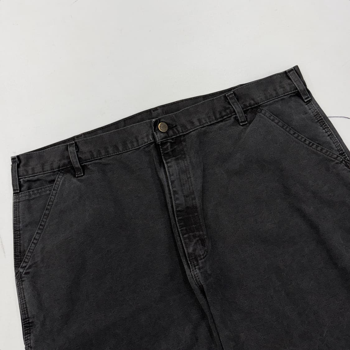 칼하트 OG 가죽패치 카펜터 덕캔버스 와이드 워크팬츠 상품이미지4
