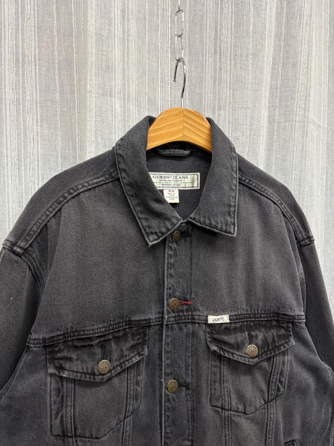 00s GUESS 게스 블랙 데님 자켓 GUESS  상품이미지4