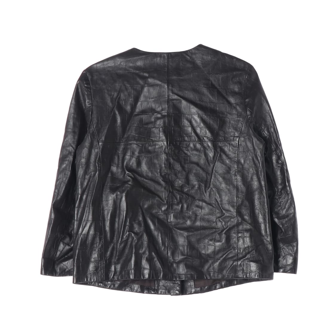 (새상품)[XS]막스마라 송아지가죽 노카라 레더 가죽 자켓 셋업 재킷
 상품이미지5