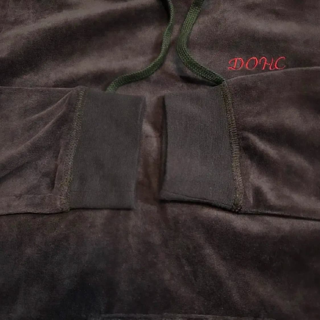 [새상품] Y2K DOHC 스몰로고 벨벳 후드티 (S) 상품이미지3