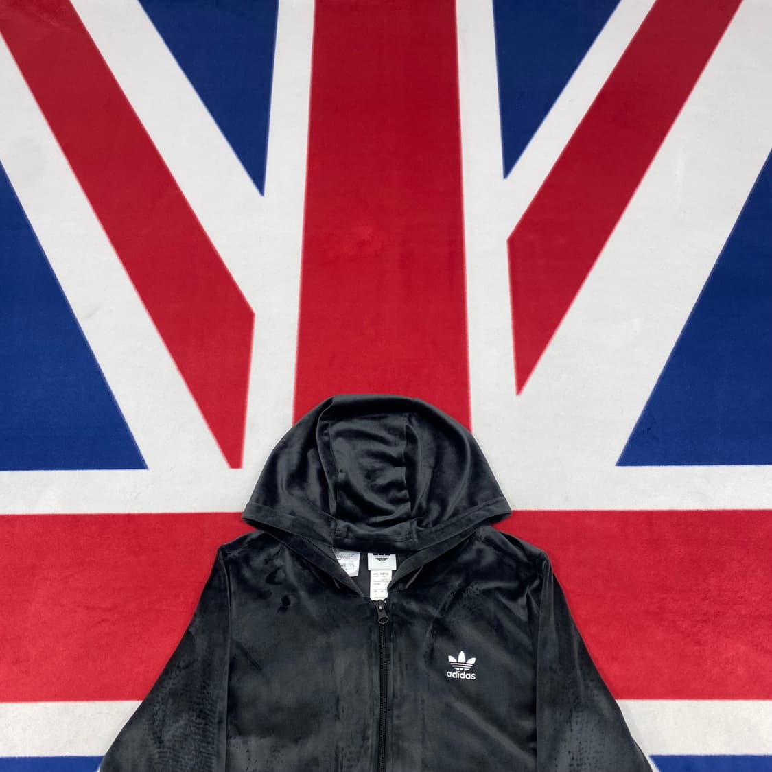 아디다스 벨벳 후드집업 실측 여성44 상품이미지2