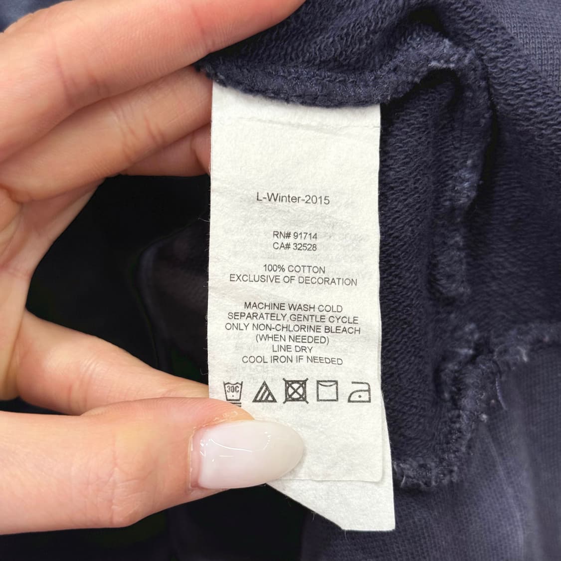 아르마니 익스체인지 타이다이 워싱 후드집업 블리피 패턴 디테일 네이비 상품이미지8