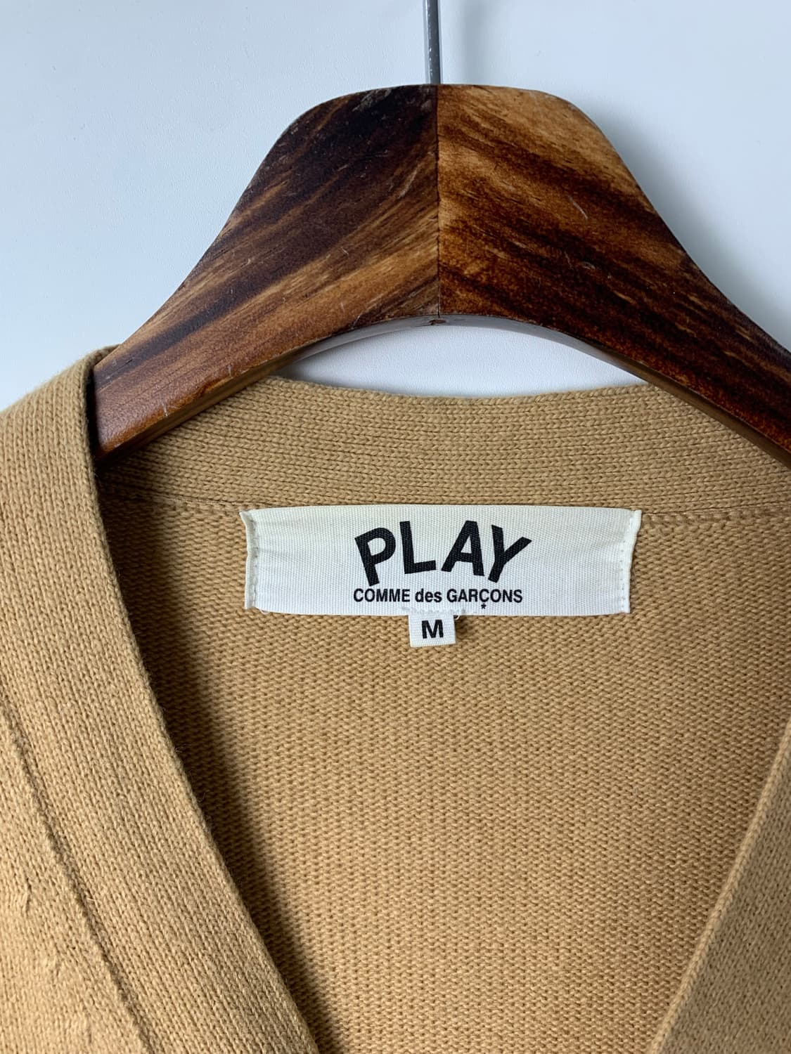 꼼데가르송 플레이 와펜 베이지 니트 가디건 상품이미지6