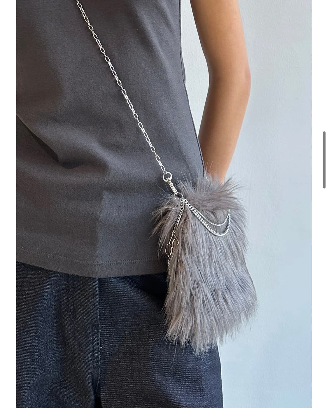 로우클래식 퍼 미니백_퍼플 상품이미지2