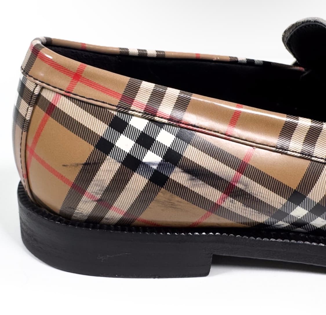 [40] 고샤 루브친스키 x 버버리 남성 아카이브 체크 플랫 로퍼 베이지 상품이미지8