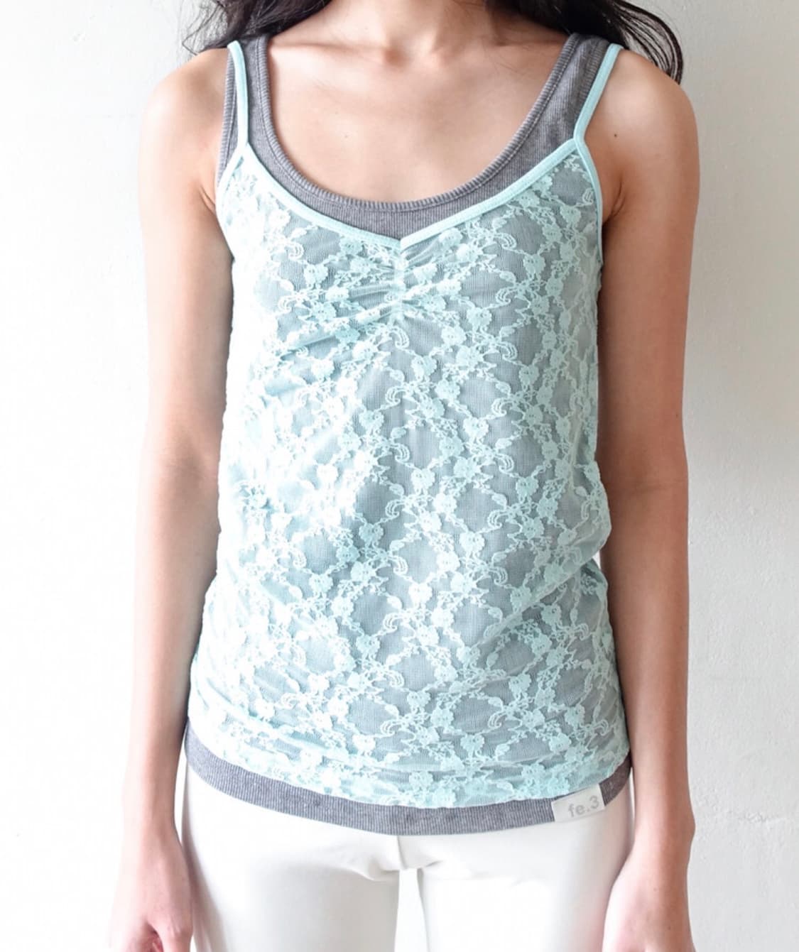 샵페어리 아이리스 롱슬리브(크림)+레이스 슬리브리스(민트) 상품이미지3