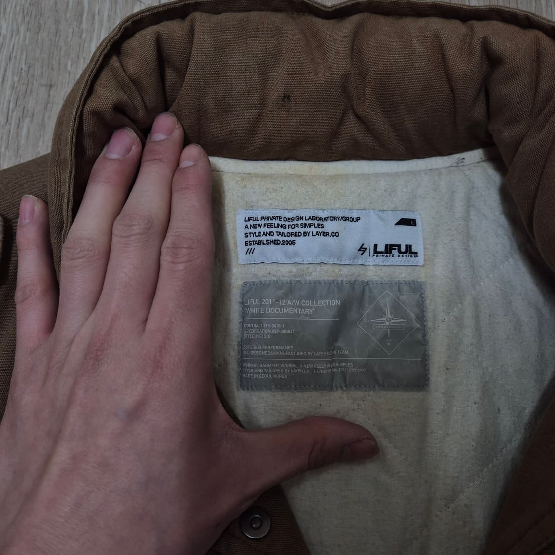 라이풀 와펜 밀리터리 야상 워크자켓 L(100) 상품이미지6