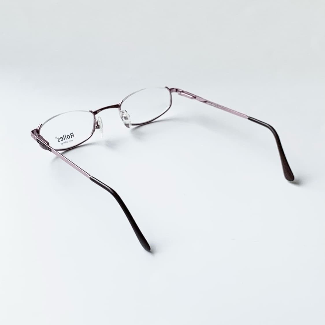 [픽키-690] 로즈핑크 메탈 안경 슬림 사각 클래식 상품이미지3