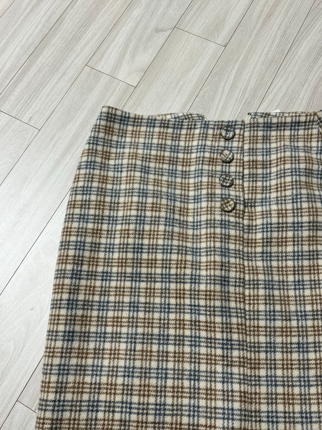 (택ㅇ)mixxo 미쏘 체크 미디 스커트💚🧡 상품이미지8