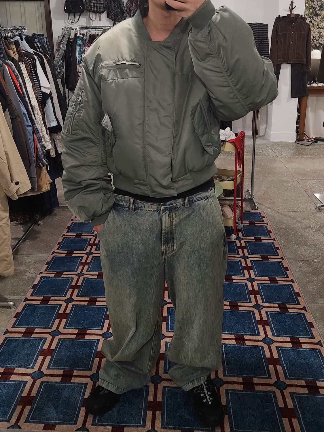 엔타이어 스튜디오 a-2 봄버 (L) 착샷있음 상품이미지3