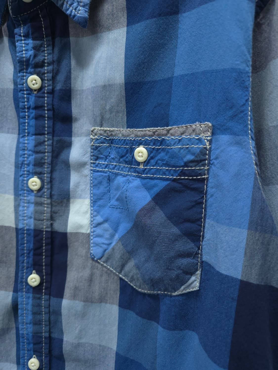 힐피거데님 면100 블루 체크셔츠 ( 남성 95 ) 상품이미지3