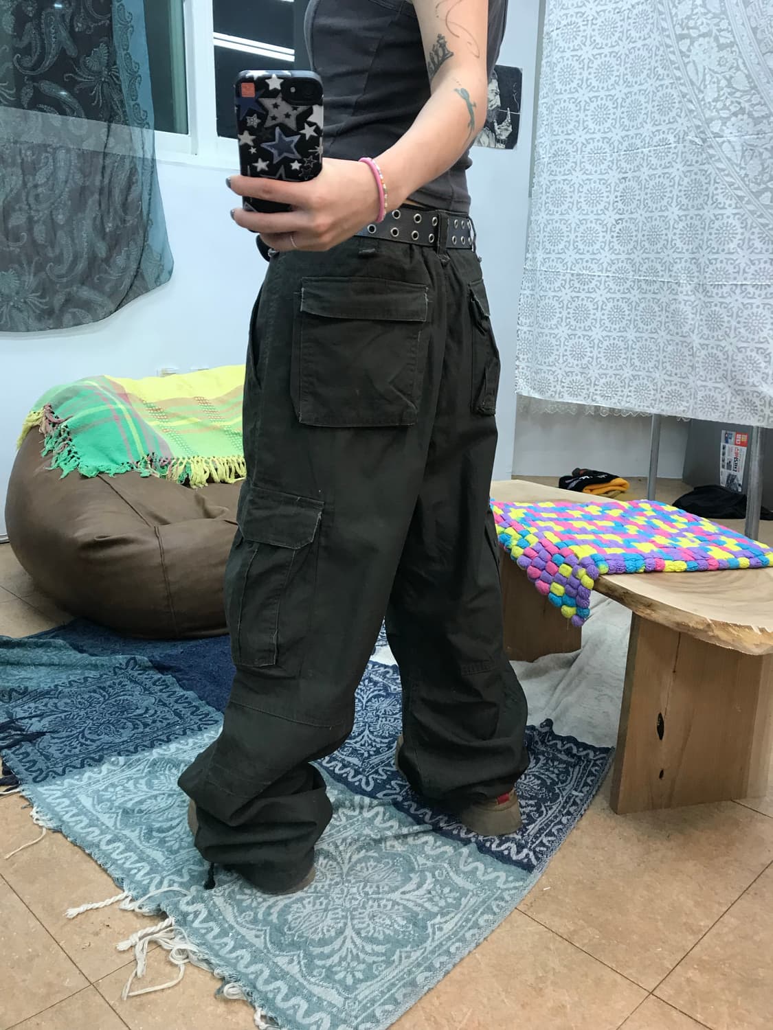 빈티지 카키 카고팬츠  상품이미지2