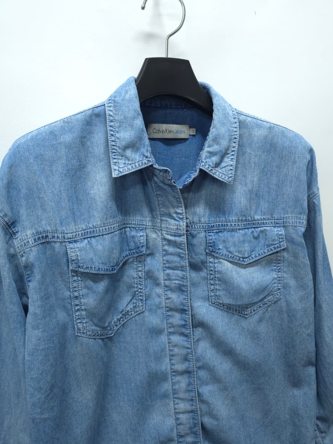 캘빈클라인 진 여성용 샴브레이 연청 셔츠(55~55반) 상품이미지6