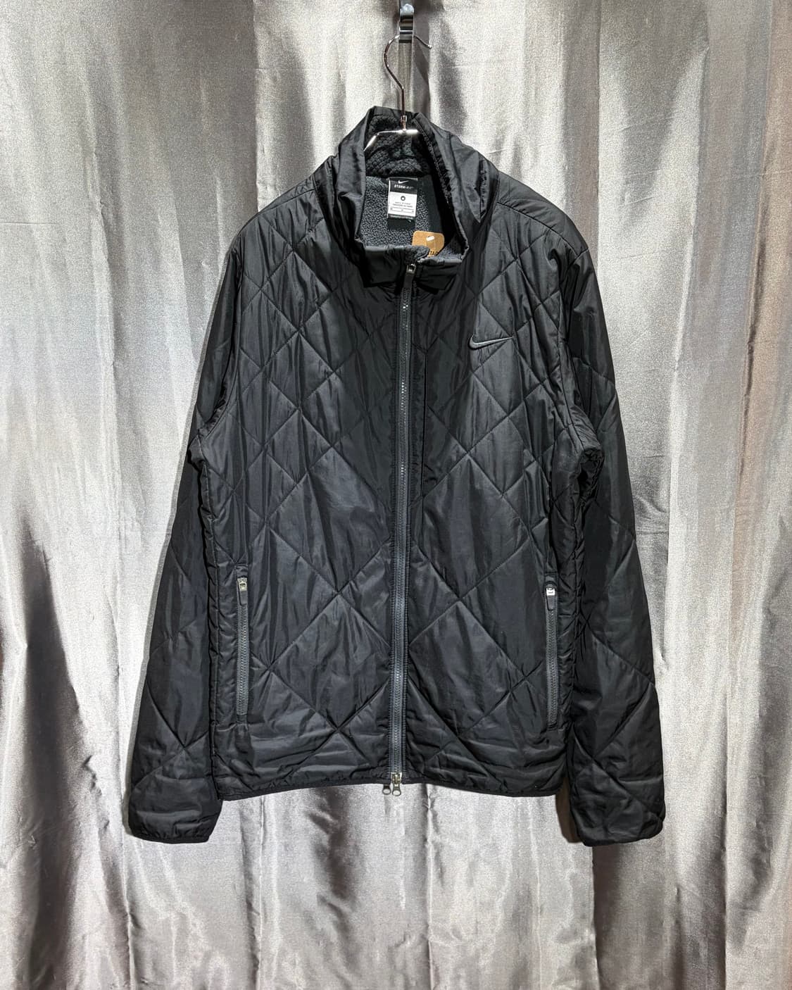 M 나이키 스우시 퀼팅 플리스 블랙 자켓 상품이미지2
