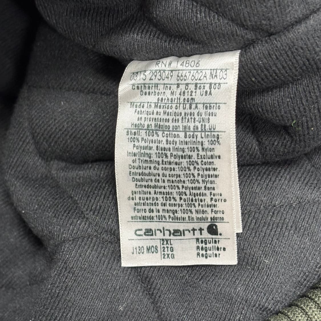 🇲🇽 10s 칼하트 J130 MOS 액티브 자켓 상품이미지9