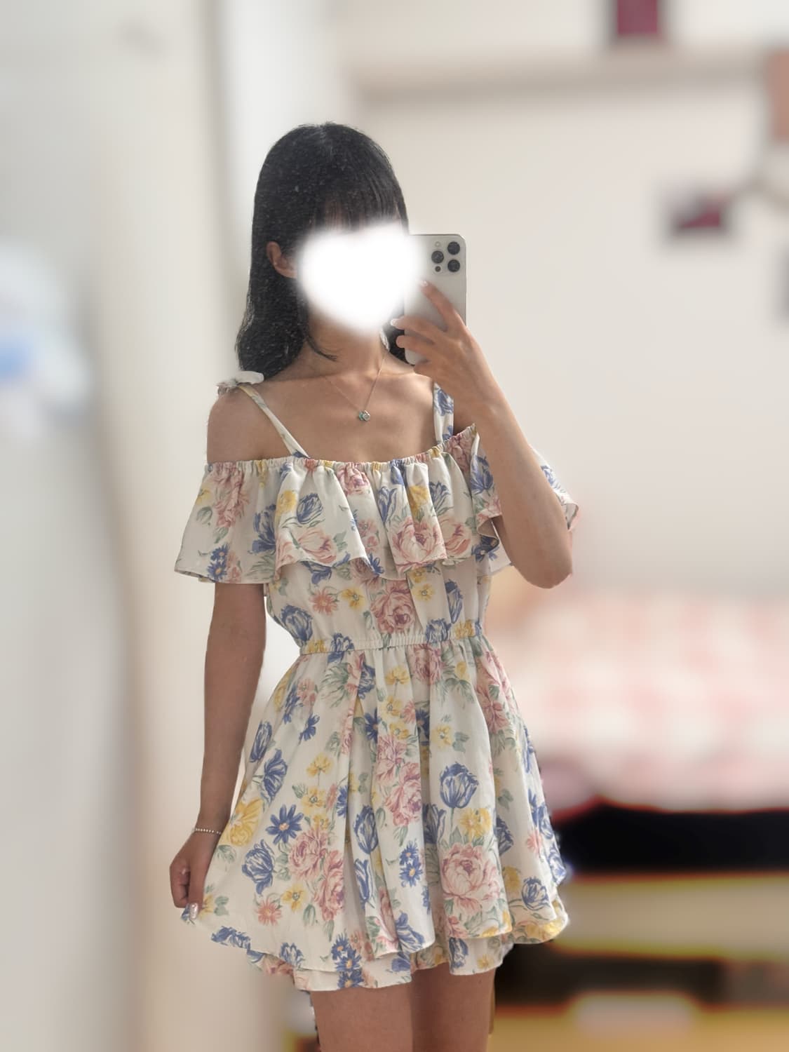 LIZ LISA 리즈리사 플라워 프릴 오프숄더 원피스 히메갸루 상품이미지1