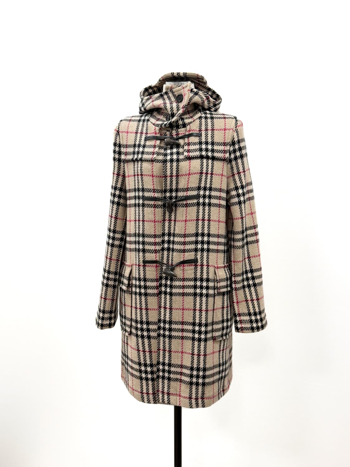 버버리 런던 노바체크 울 더플 코트 상품이미지1