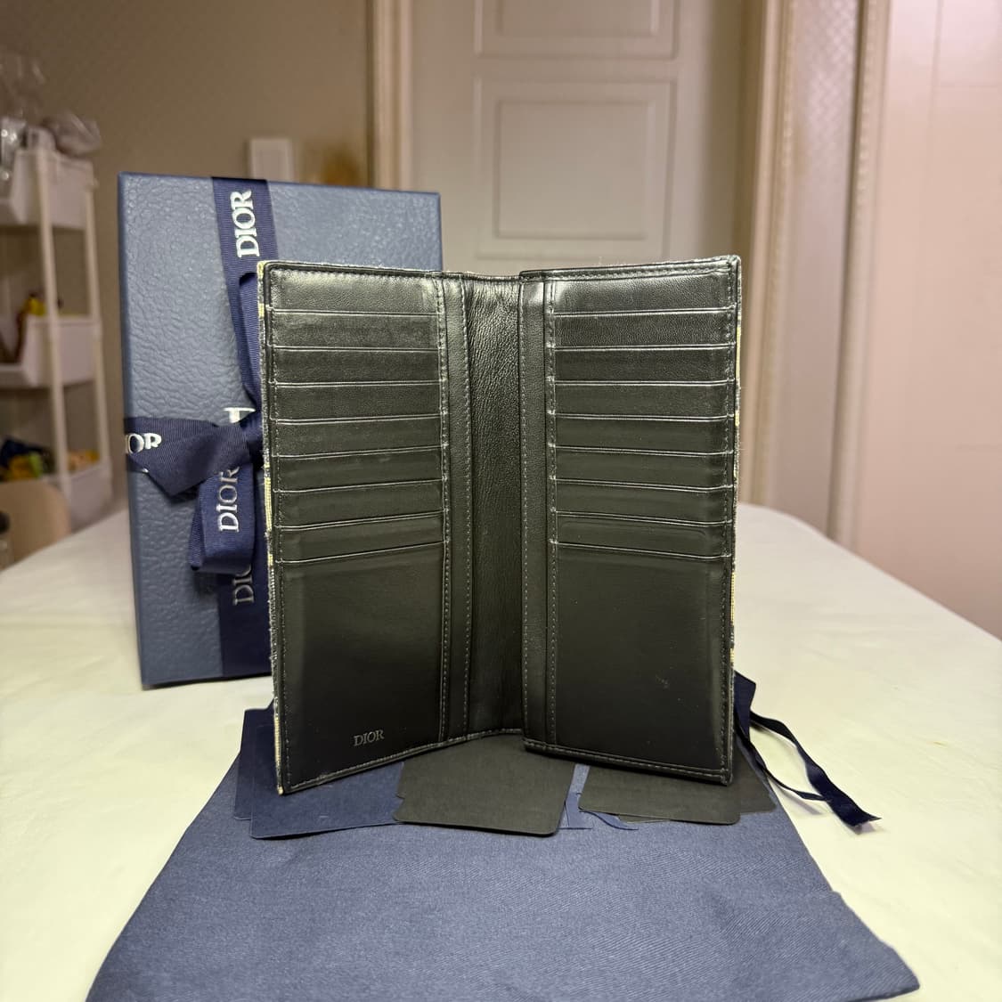 디올 오블리크 자카드 버티컬 장지갑 상품이미지9