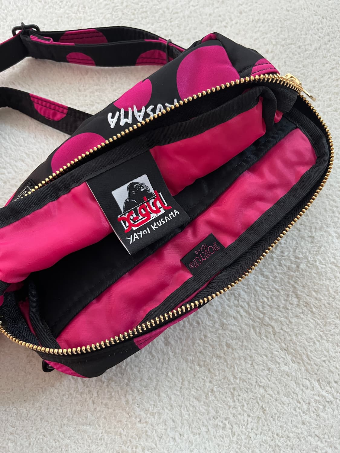 (데드스탁)포터x쿠사마야요이x엑스걸 핑크 도트 백 상품이미지4