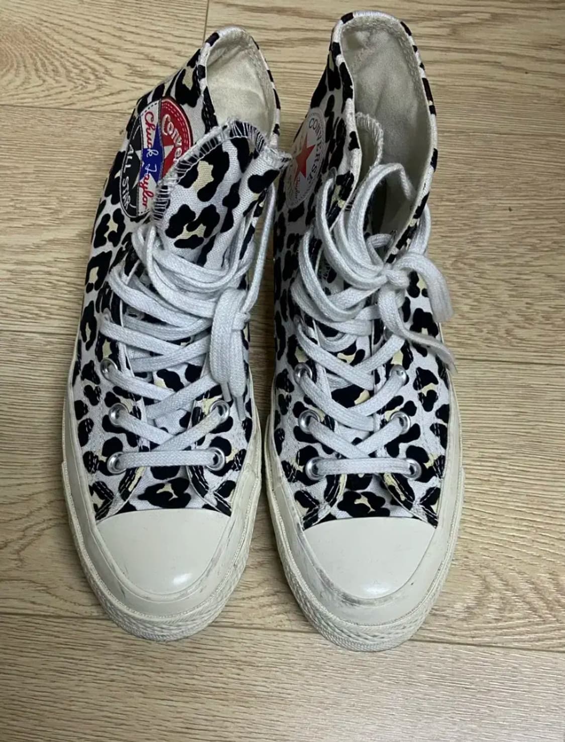 컨버스 척 70 하이 레오파드 블랙 화이트 (240) CD897 상품이미지4