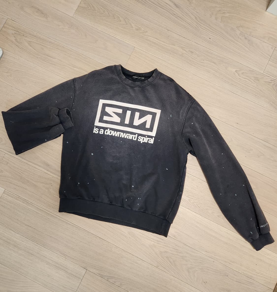 프로젝트 GR 신 워시드 스웨트셔츠 네이비 상품이미지2