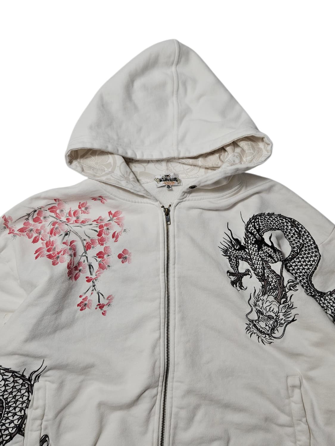 카라쿠리 다마시 드래곤 사쿠라 후드집업 2XL XXL 상품이미지2