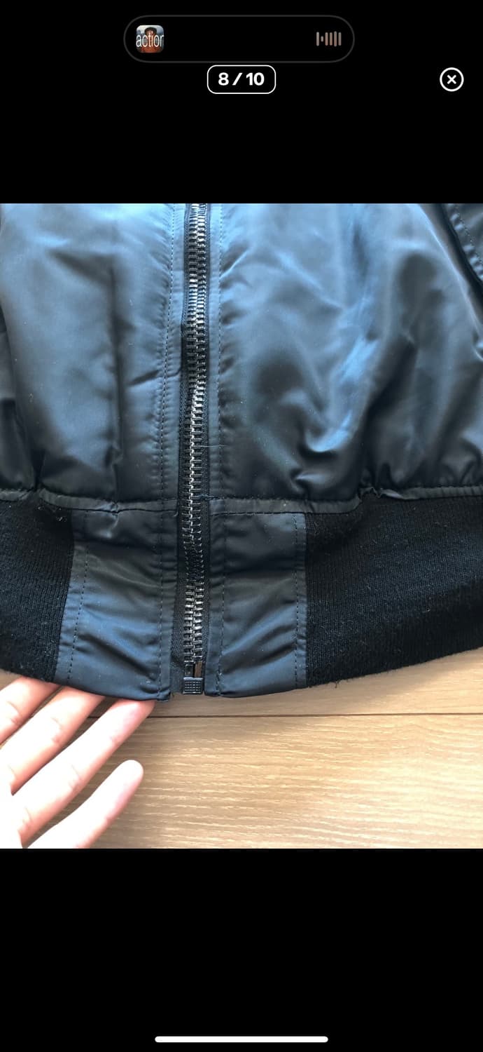 90s HOPE mfg 블랙 MA-1 시티 카모 안감 상품이미지8