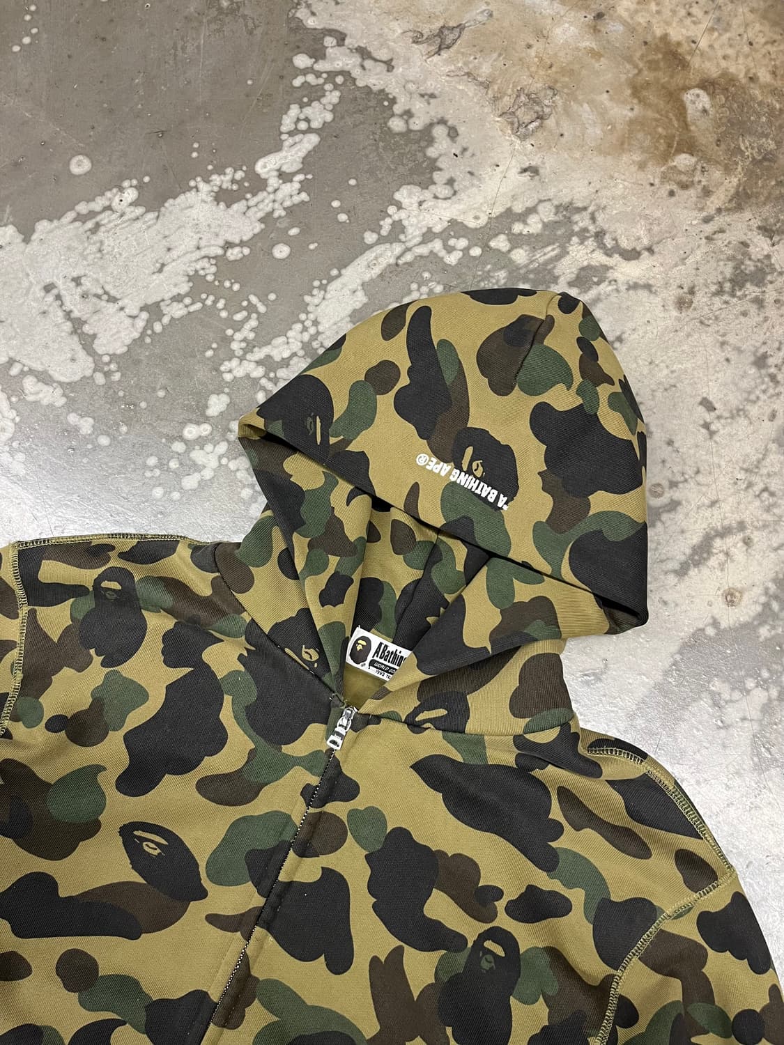 베이프 해비 카모 후드집업 M  상품이미지3