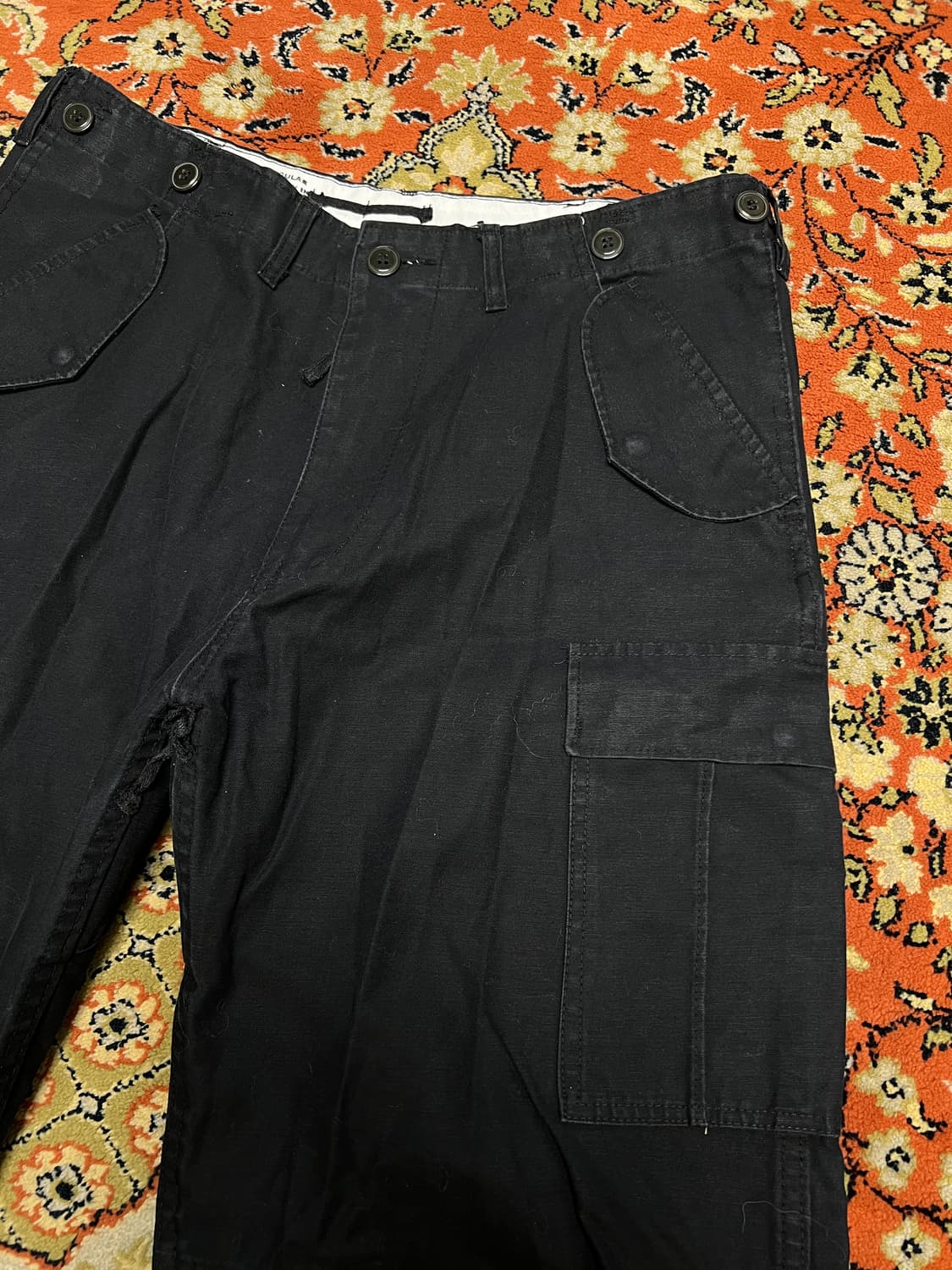  [M] M65 복각 필드 팬츠 블랙 미디움 레귤러 상품이미지3