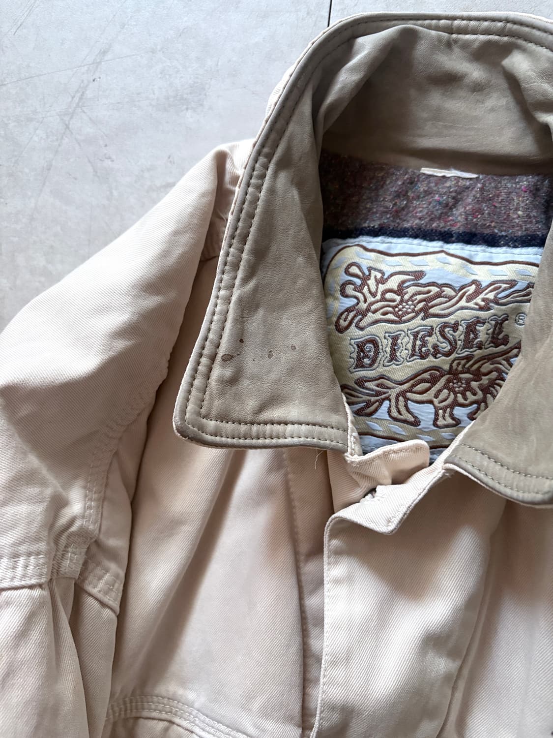 1990's DIESEL italy 울 블랭킷 트러커 상품이미지5