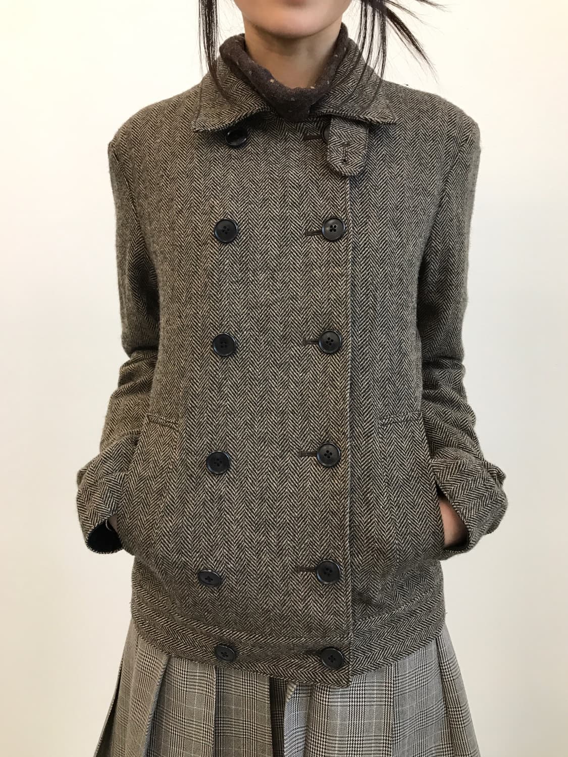 Jpn Herringbone Wool Double Jacket 상품이미지2