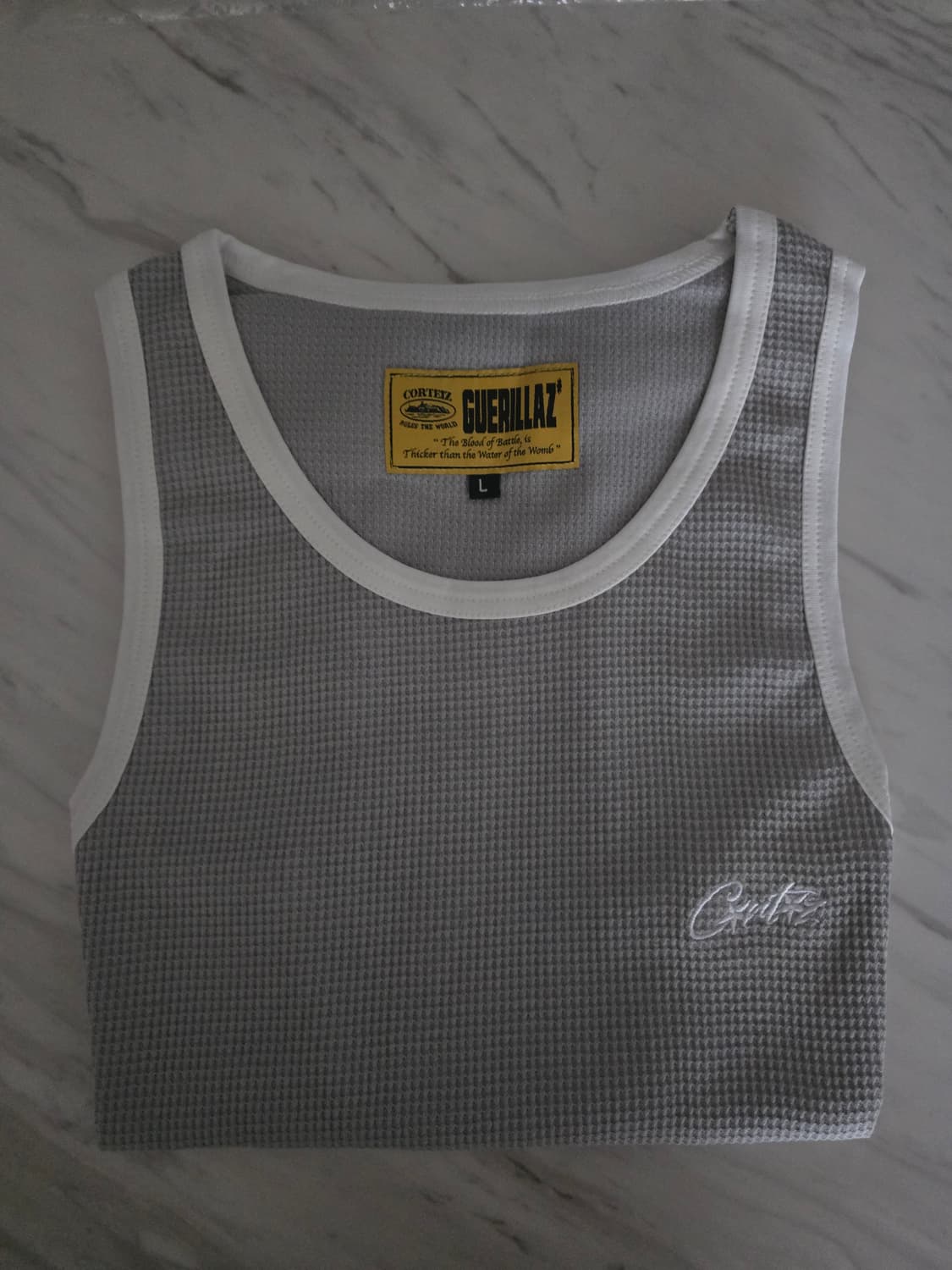 Corteiz tank grey L 코르테이즈 와플 탱크 그레이 상품이미지3