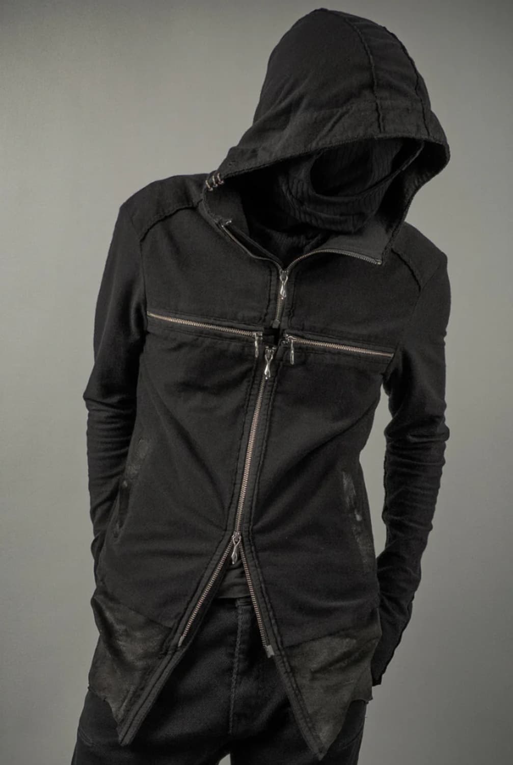 Terry Hoodie Long Black  상품이미지1