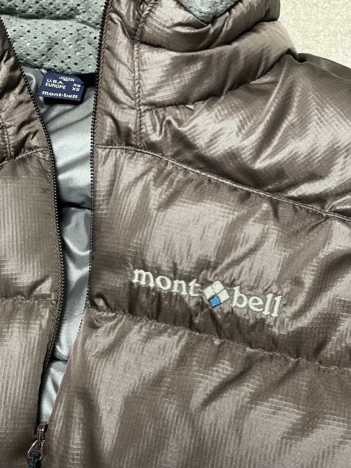 빈티지 몽벨 라이트 알파인 구스 다운 패딩 자켓 초코 브라운 모카 무스 상품이미지3