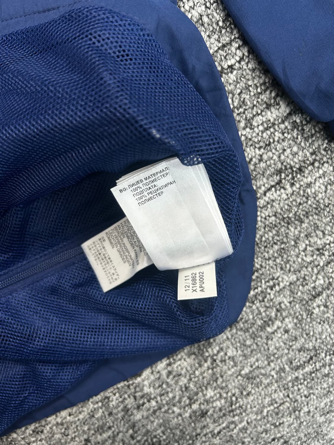 아디다스 네이비 화이트 트랙탑 바람막이 L 상품이미지7