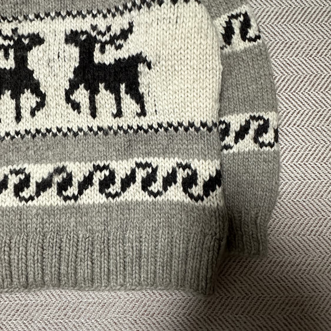 VINTAGE heavy wool knit jacket 상품이미지6