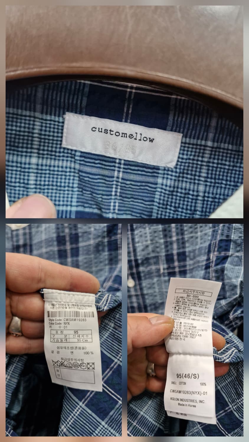 95M 커스텀멜로우 체크 긴팔 셔츠. 상품이미지9