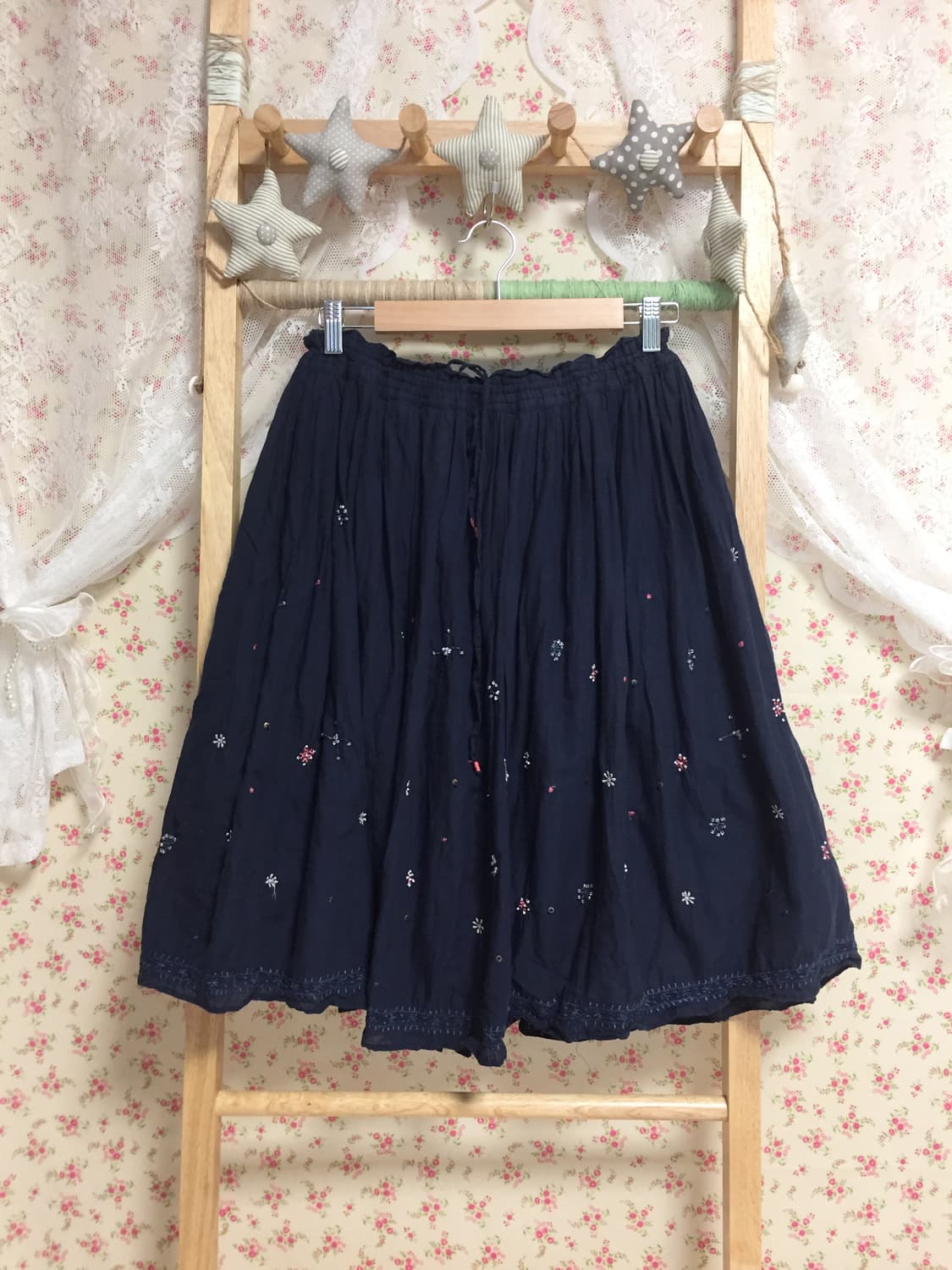 빈티지 모리걸 니코앤드 비즈포인트 스커트 상품이미지1